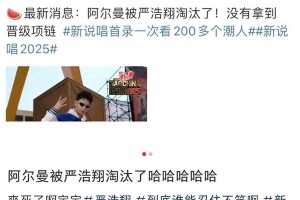 《新说唱2025》严浩翔淘汰阿尔曼引争议
